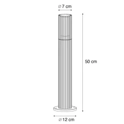 Qazqa staande buitenlampen boris zwart gu10