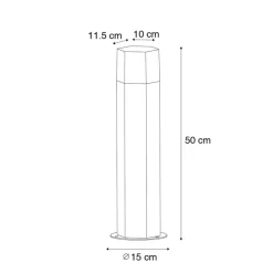 Qazqa staande buitenlampen denmark zwart e27