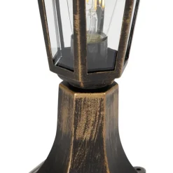 Qazqa staande buitenlampen new haven goudkleurig e27