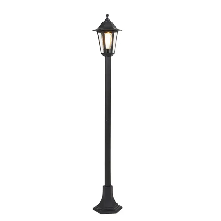 Qazqa staande buitenlampen new haven zwart e27