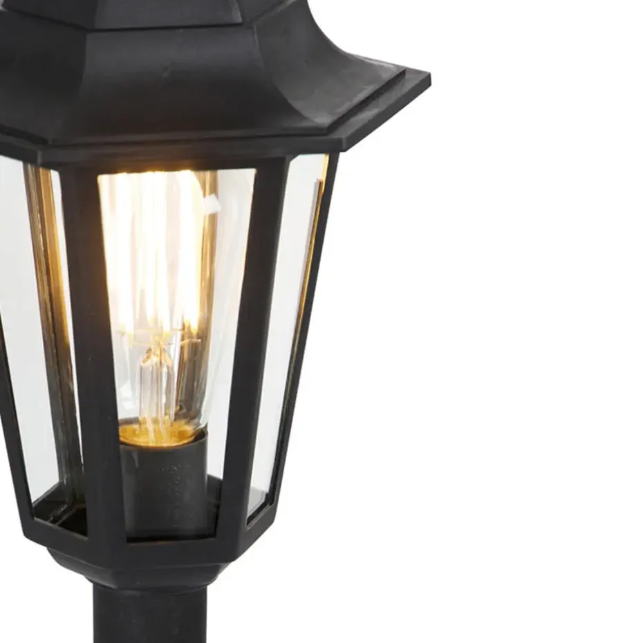 Qazqa staande buitenlampen new haven zwart e27