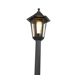 Qazqa staande buitenlampen new haven zwart e27