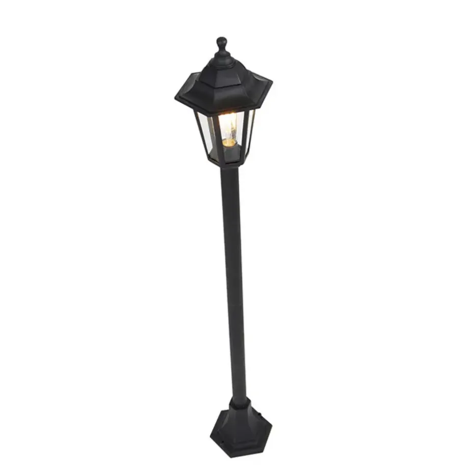 Qazqa staande buitenlampen new haven zwart e27