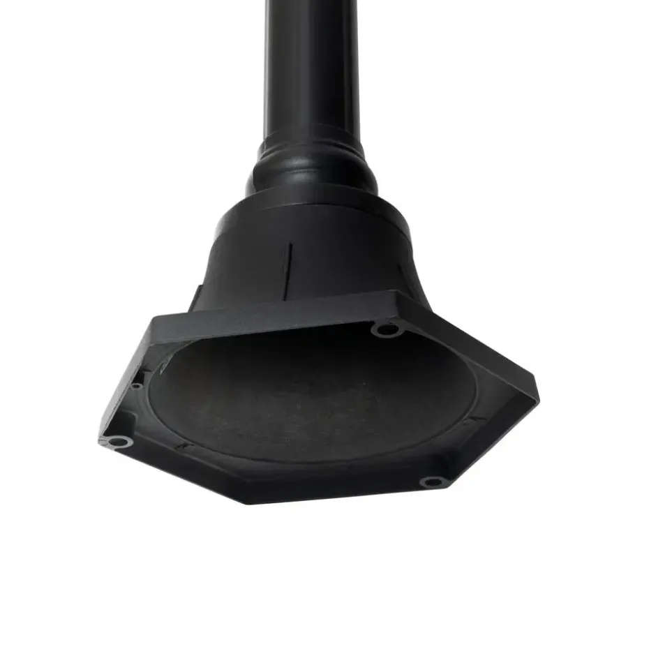 Qazqa staande buitenlampen berta zwart e27