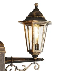 Qazqa staande buitenlampen new haven goudkleurig e27