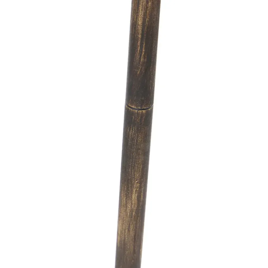 Qazqa staande buitenlampen new haven goudkleurig e27