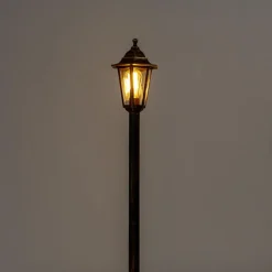 Qazqa staande buitenlampen new haven goudkleurig e27