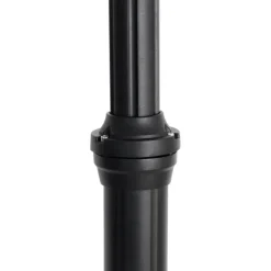 Qazqa staande buitenlampen berta zwart e27