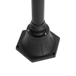 Qazqa staande buitenlampen berta zwart e27