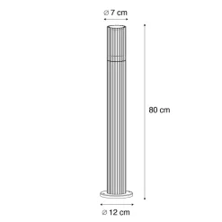 Qazqa staande buitenlampen boris zwart gu10