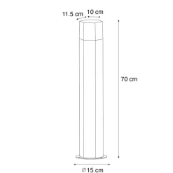 Qazqa staande buitenlampen denmark zwart e27