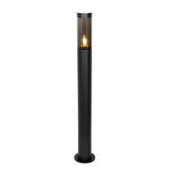 Qazqa staande buitenlampen rox zwart e27
