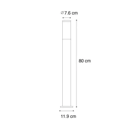 Qazqa staande buitenlampen rox zwart e27
