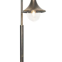 Qazqa staande buitenlampen daphne goudkleurig e27