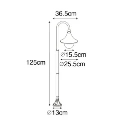 Qazqa staande buitenlampen daphne goudkleurig e27