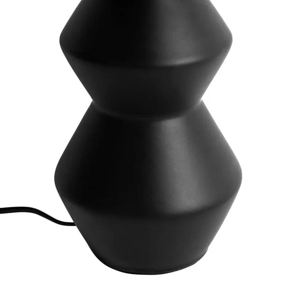 Qazqa tafellampen alisia zwart e27