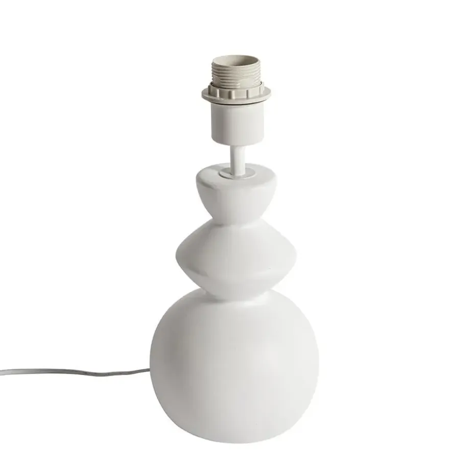 Qazqa tafellampen alisia wit e27