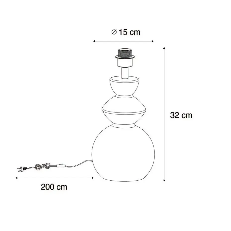 Qazqa tafellampen alisia wit e27