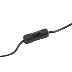 Qazqa tafellampen banci zwart e27