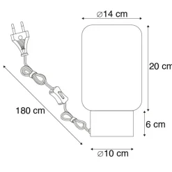 Qazqa tafellampen bliss_cute goudkleurig e27