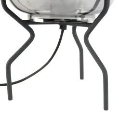 Qazqa tafellampen bliss zwart e27