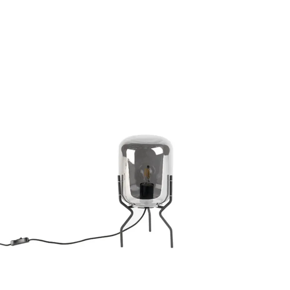 Qazqa tafellampen bliss zwart e27