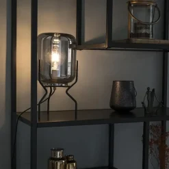 Qazqa tafellampen bliss zwart e27