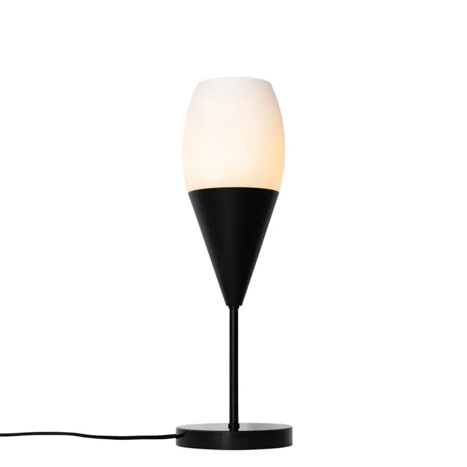 Qazqa tafellampen drop wit e27