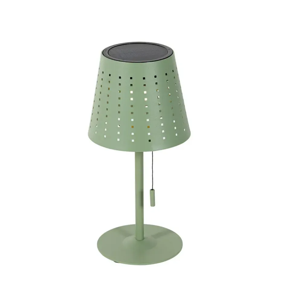 Qazqa tafellampen ferre groen geïntegreerde led