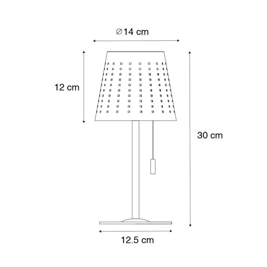 Qazqa tafellampen ferre groen geïntegreerde led