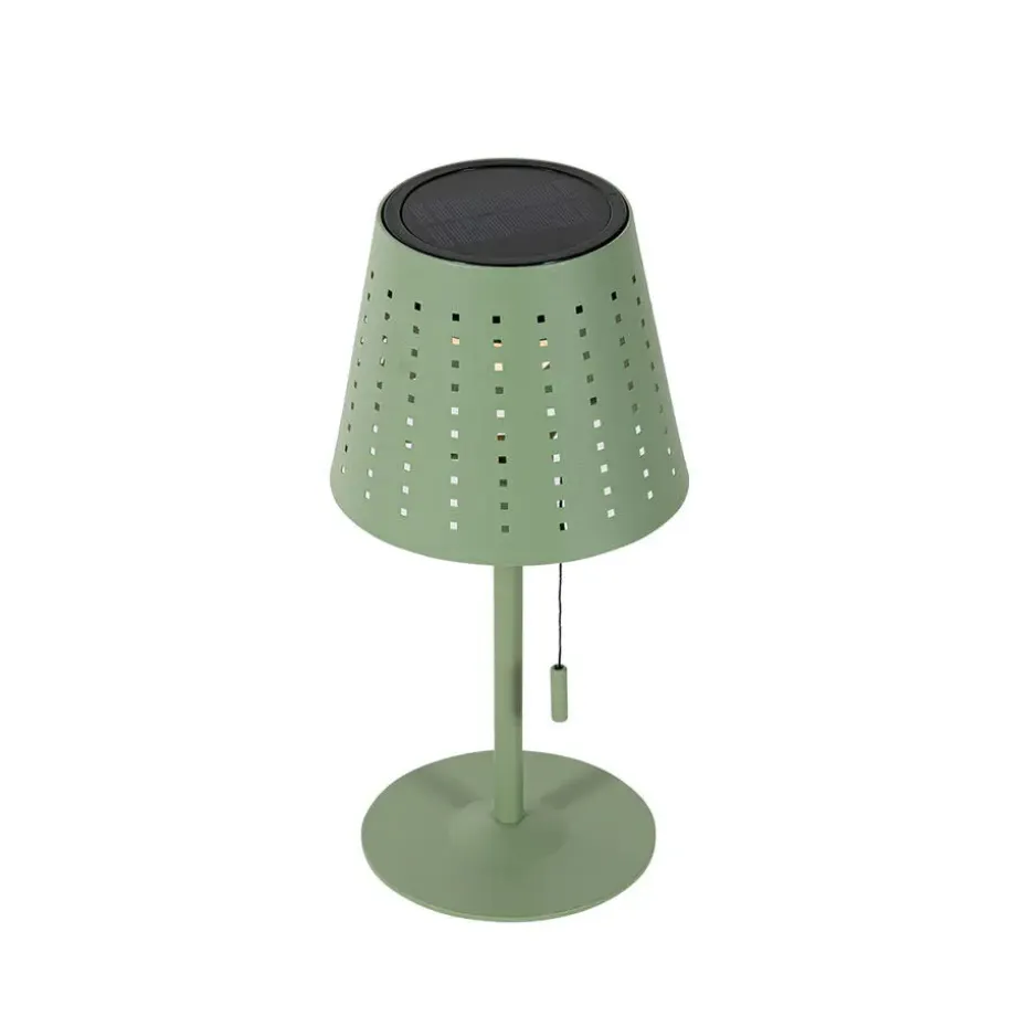 Qazqa tafellampen ferre groen geïntegreerde led