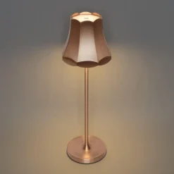 Qazqa tafellampen granny retro bruin geïntegreerde led