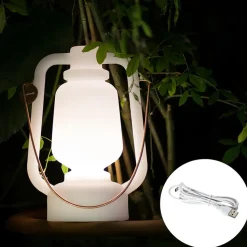 Qazqa tafellampen storm wit geïntegreerde led