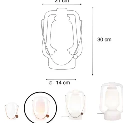 Qazqa tuinlantaarns storm wit geïntegreerde led