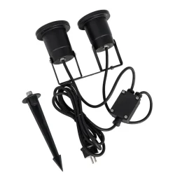 Qazqa tuinspots basic zwart gu10