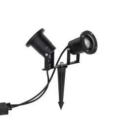 Qazqa tuinspots basic zwart gu10