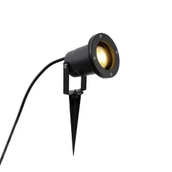 Qazqa tuinspots basic zwart gu10