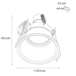 Qazqa tuinspots dept zwart gu10