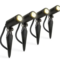 Qazqa tuinspots garly zwart geïntegreerde led