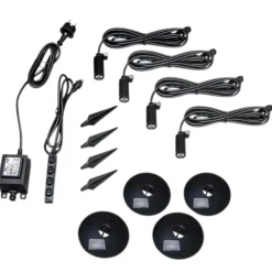 Qazqa tuinspots garly zwart geïntegreerde led