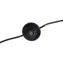 QAZQA Vloerlamp met kap zwart en gouden binnenkant - Tripe