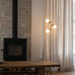Qazqa vloerlampen anouk goudkleurig e14