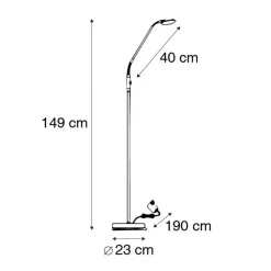 Qazqa vloerlampen eva bruin geïntegreerde led