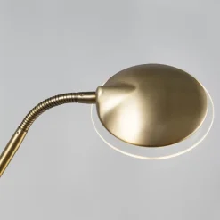 Qazqa vloerlampen eva bruin geïntegreerde led