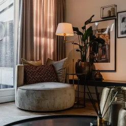 Qazqa vloerlampen ladas bruin e27