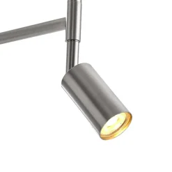 Qazqa vloerlampen ladas zilverkleurig e27