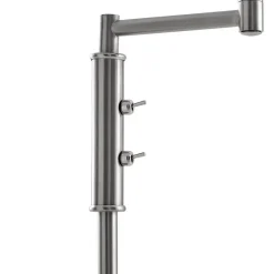 Qazqa vloerlampen ladas zilverkleurig e27