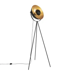 Qazqa vloerlampen magnax zwart e27