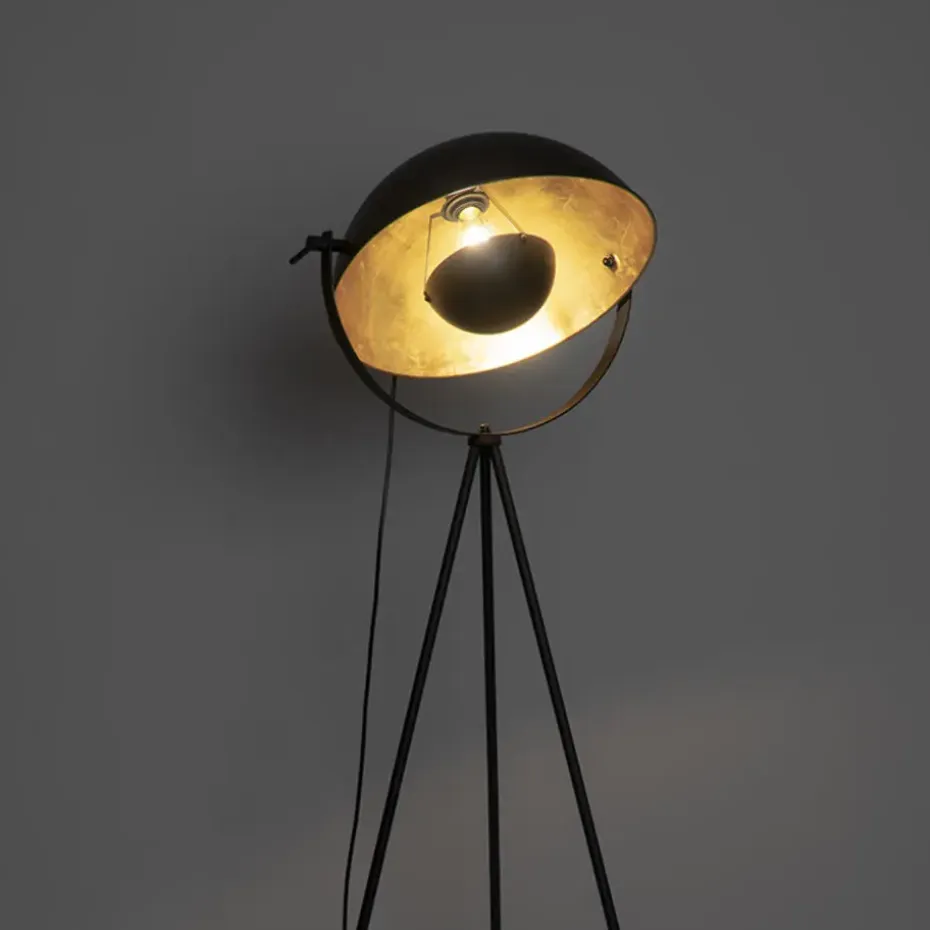 Qazqa vloerlampen magnax zwart e27