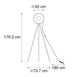 Qazqa vloerlampen magnax zwart e27